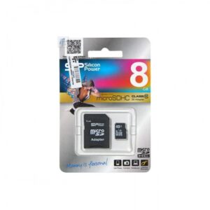 Карта памяти microSD 08Gb Class 10 Silicon Power + adapter